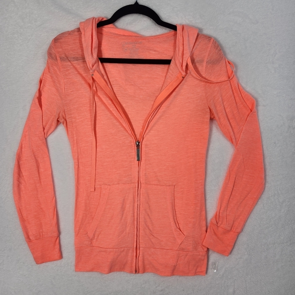 Orange zip-up jacket - size small 4-6